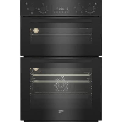 BEKO 90CM BUILT-IN DOUBLE OVEN BLACK BBDF22300B